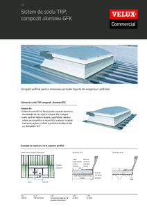 Sistem de soclu VELUX Commercial TRP, compozit aluminiu-GFK - prezentare detaliata